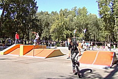 В Новокузнецке открылись площадки летнего скейтпарка для занятий экстремальными видами спорта